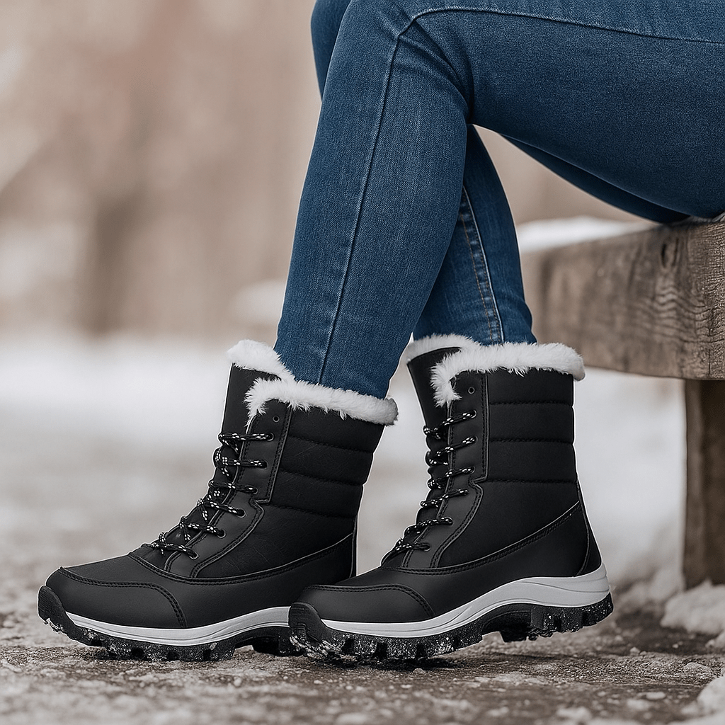 Fina Snow Boots - Platform Sole - Stylish Winter Comfort - Insulated