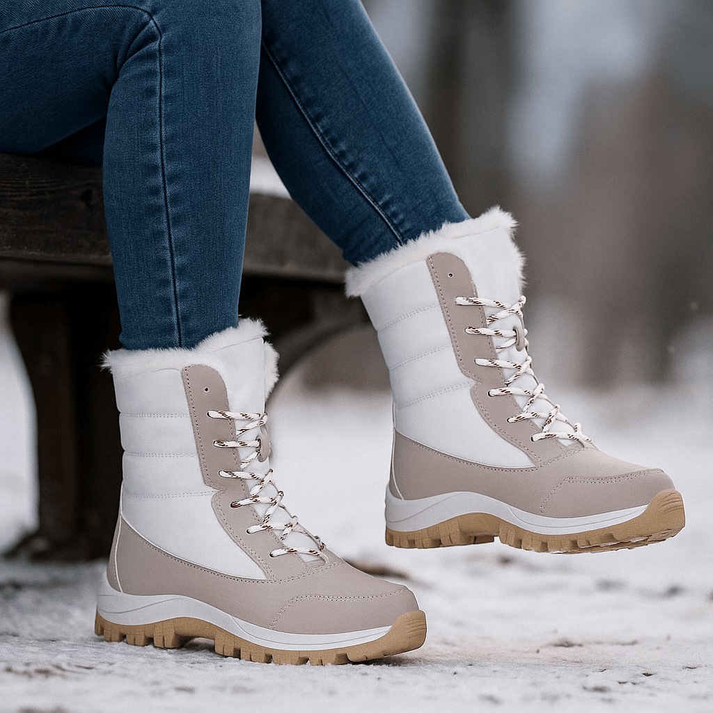 Women's Waterproof Insulated Snow Boots - Fur-Lined - Non-Slip Grip