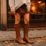 Soraya - Women's Leather - Knee-High Ankle Boots