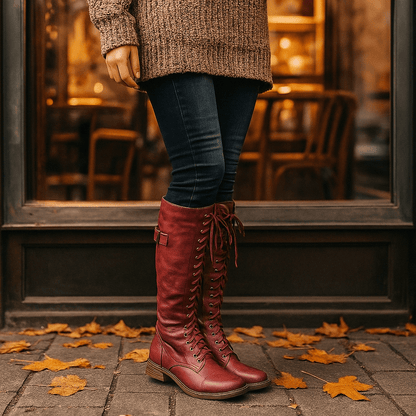 Soraya - Women's Leather - Knee-High Ankle Boots