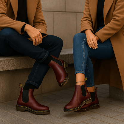 Casey - Unisex Leather Chelsea Boots