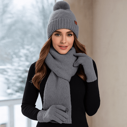 Women's Winter - Hat + Scarf + Gloves | Total Set