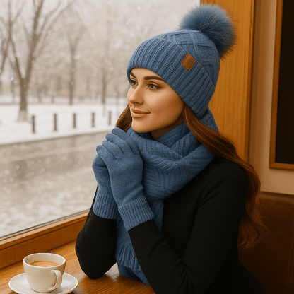 Women's Winter - Hat + Scarf + Gloves | Total Set