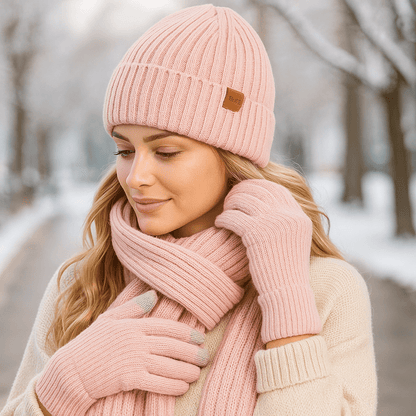 Cozy Winter Set - Hat - Scarf - Warm Gloves