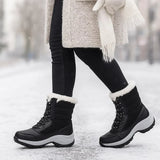 Winter Platform Ankle Boots - Comfortable - Loose Fit - Cold Weather