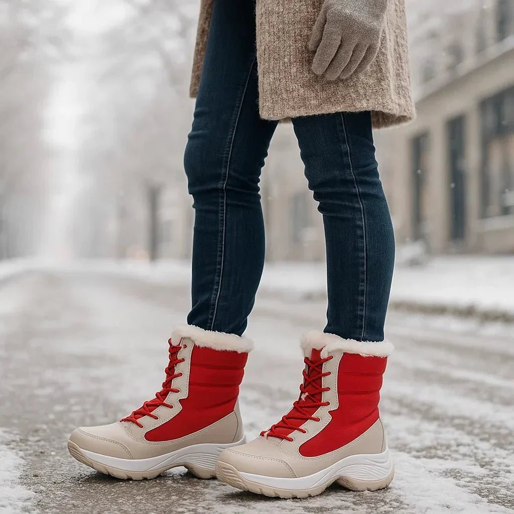 Winter Platform Ankle Boots - Comfortable - Loose Fit - Cold Weather
