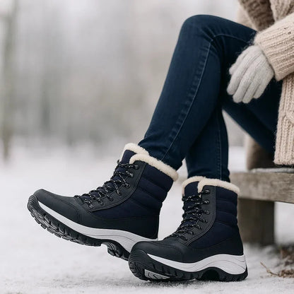 Winter Platform Ankle Boots - Comfortable - Loose Fit - Cold Weather