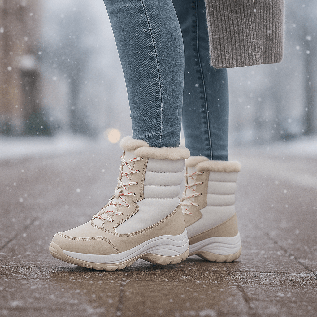 Winter Platform Ankle Boots - Comfortable - Loose Fit - Cold Weather