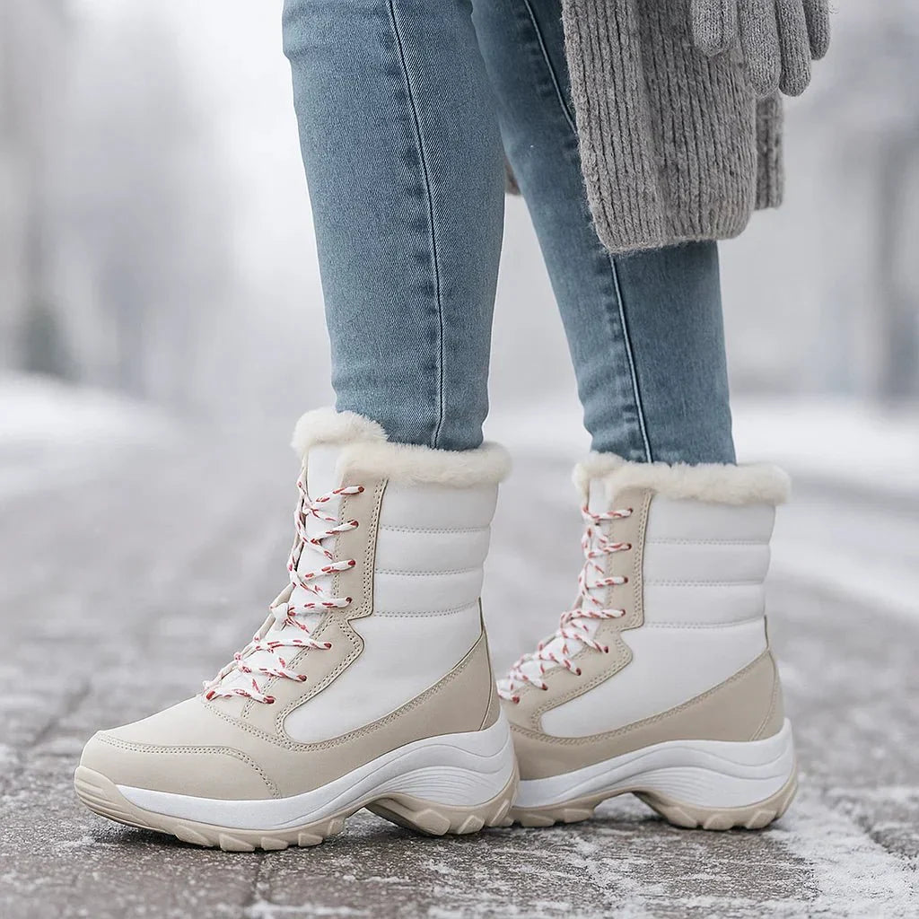 Winter Platform Ankle Boots - Comfortable - Loose Fit - Cold Weather
