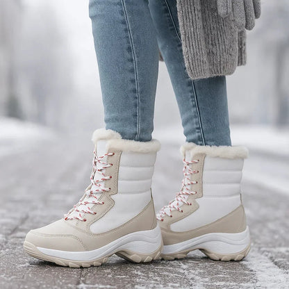 Winter Platform Ankle Boots - Comfortable - Loose Fit - Cold Weather